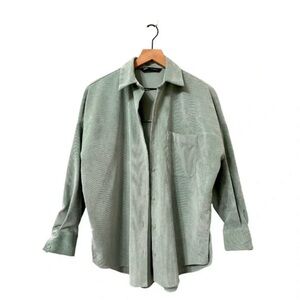 Green Zara Button-Down